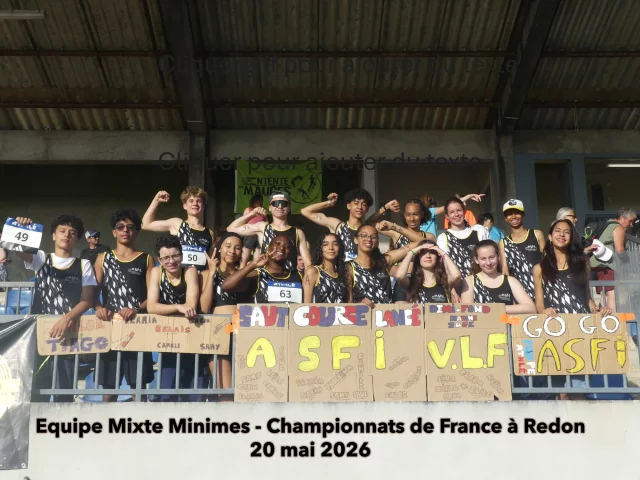 Championnats de France : Equipe mixte Minimes à Redon - 20 mai 2026